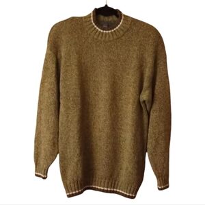 Liz Wear Vintage Marled Cotton Long Sleeve Chunky Cable Knit Sweater Size Medium